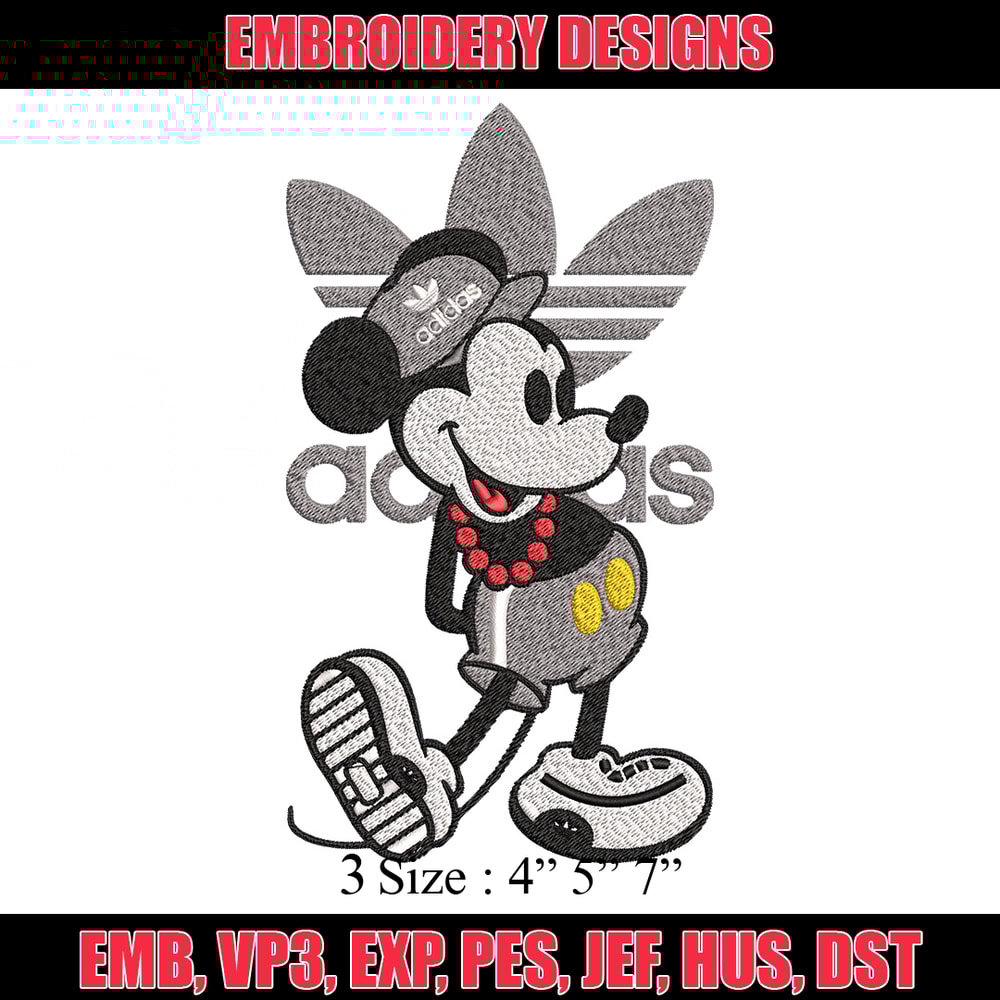 Mickey grey adidas Embroidery Design, Adidas Embroidery, Brand Embroidery, Embroidery File, Logo shirt, Digital download.jpg