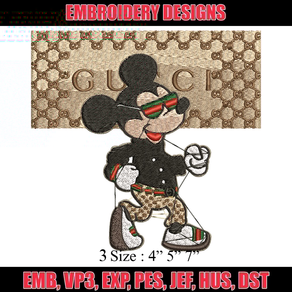 Mickey gucci Embroidery Design, Gucci Embroidery, Embroidery File, Logo shirt,Sport Embroidery, Digital download.jpg