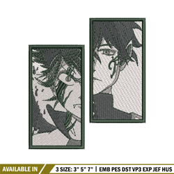 asta yuno embroidery design, black clover embroidery, anime design, embroidery shirt, embroidery file, digital download