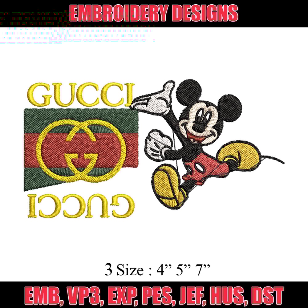 Mickey gucci Embroidery Design, Mickey Embroidery, Embroidery File, Logo shirt, Sport Embroidery, Digital download.jpg