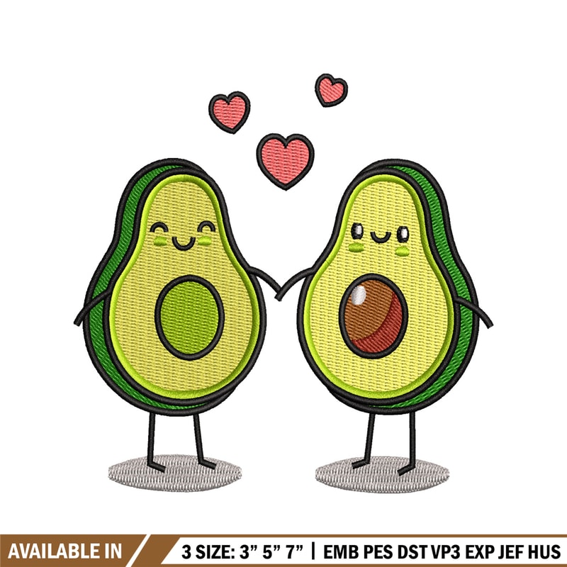 Avocado Love embroidery design, Avocado Love embroidery, logo design, embroidery file, logo shirt, Digital download..jpg