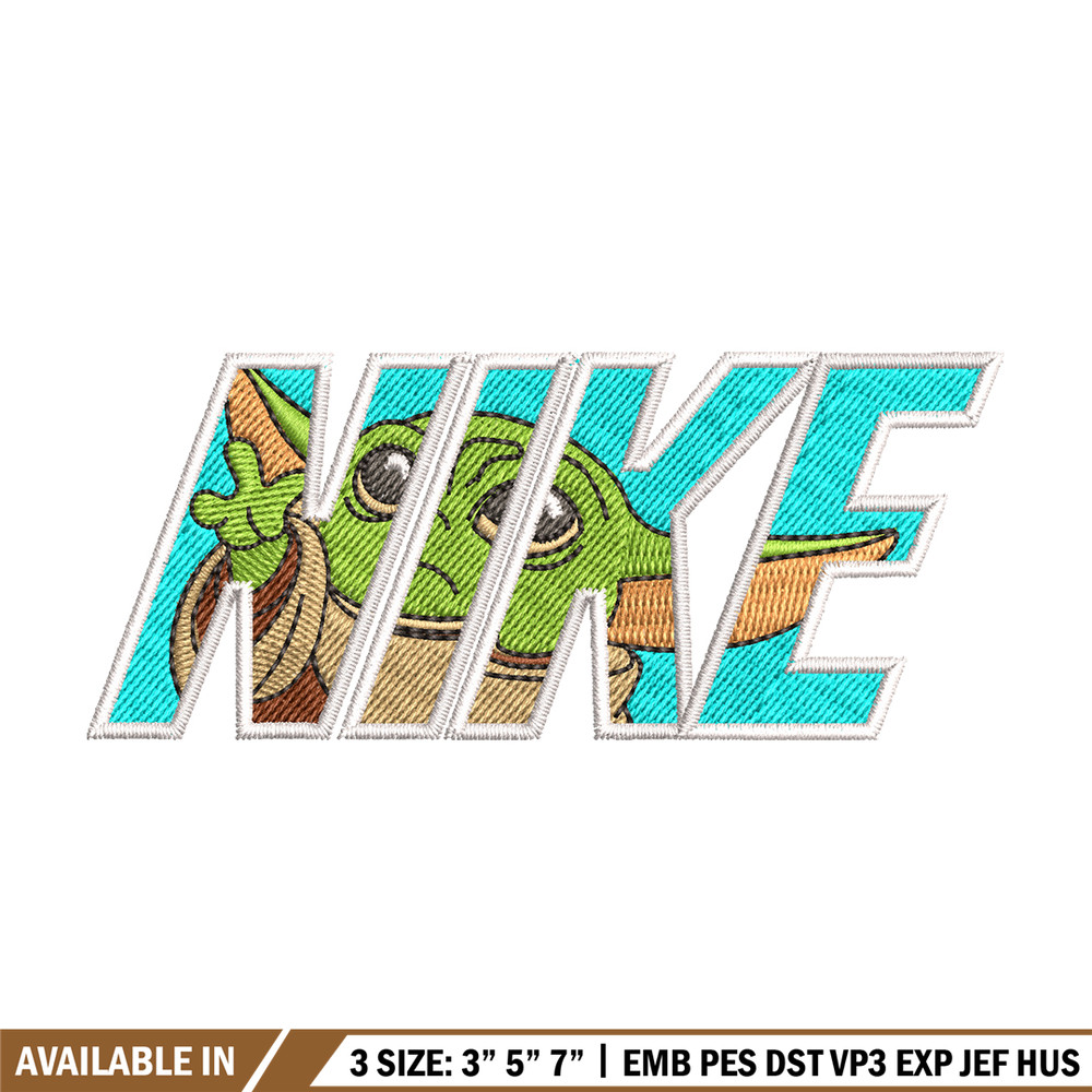baby yota Nike embroidery design, baby yota embroidery, Nike design, logo design, logo shirt, Digital download.jpg