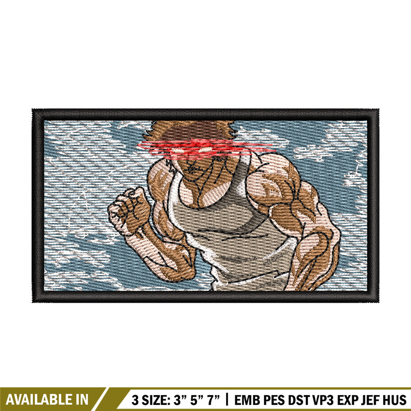 Baki laser eyes embroidery design, Baki embroidery, Anime design, Embroidery shirt, Embroidery file, Digital download.jpg