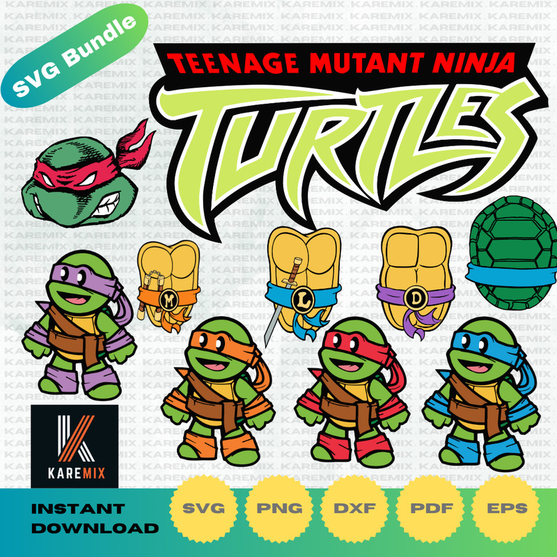 Ninja-Turtles- Clipart-Alphabet- Teenage-Mutant -Ninja-Turtles-Svg -Cutting-Files-Pdf- Png-Dxf-Instant-Download-6 (6).png