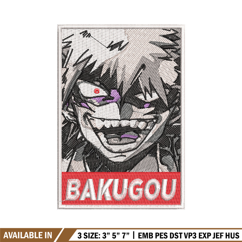 Bakugou poster embroidery design, Mha embroidery, Anime design, Embroidery shirt, Embroidery file, Digital download.jpg