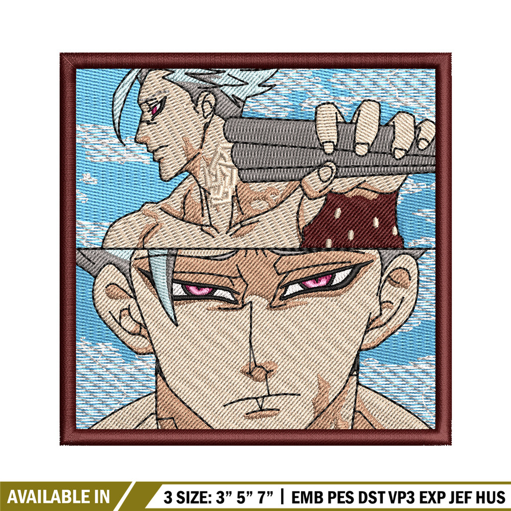 Ban rectangle embroidery design, Meliodas embroidery, Anime design, Embroidery shirt, Embroidery file, Digital download.jpg