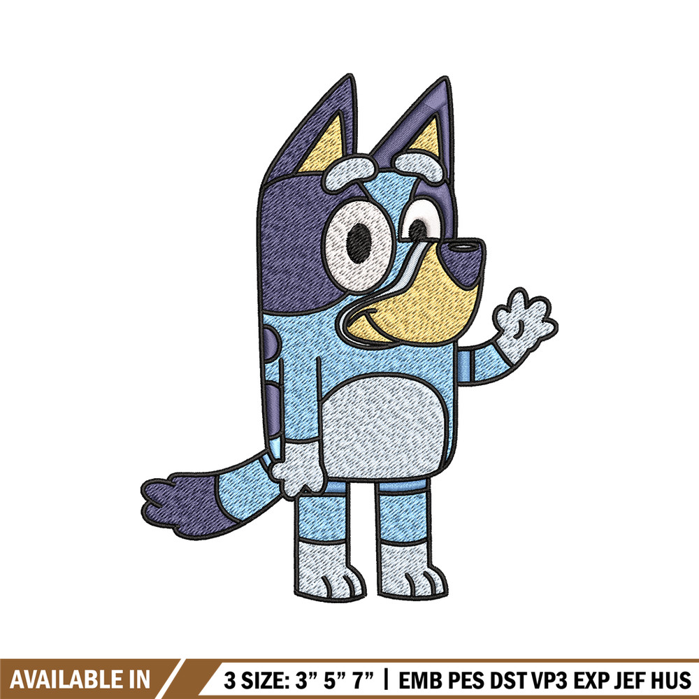 Bandit Heeler Embroidery, Bandit Heeler Embroidery, Embroidery File, cartoon design, cartoon shirt, Digital download..jpg