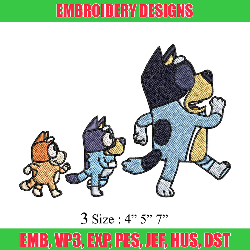 Bluey bingo and dad Embroidery, Bluey Embroidery, Embroidery File, cartoon design, cartoon shirt, Digital download..jpg