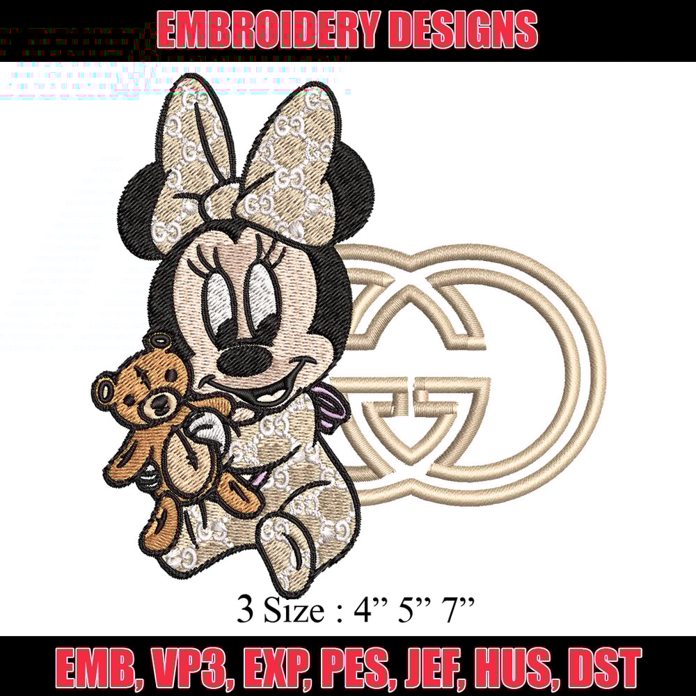 Minnie baby gucci Embroidery Design, Gucci Embroidery, Embroidery File, Logo shirt, Sport Embroidery, Digital download.jpg