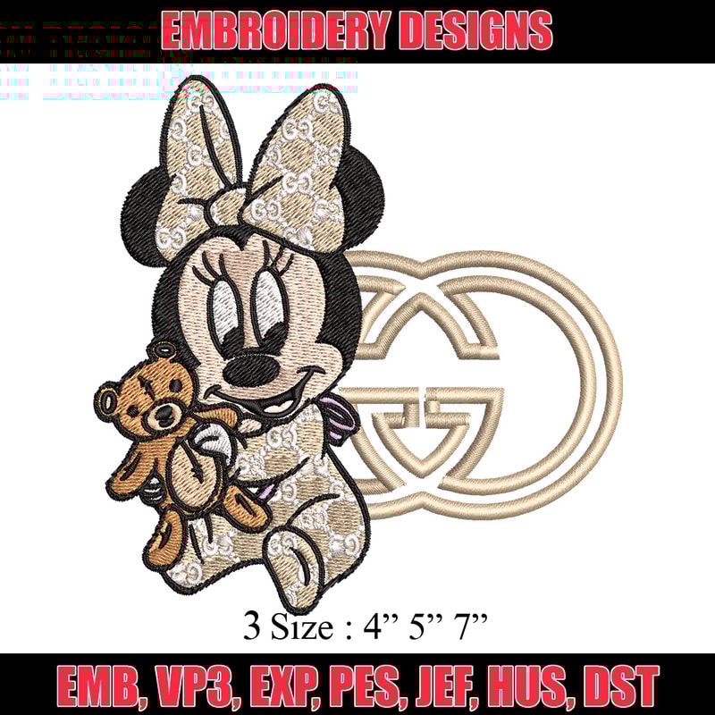 Minnie baby gucci Embroidery Design, Gucci Embroidery, Embroidery File, Logo shirt, Sport Embroidery, Digital download.jpg