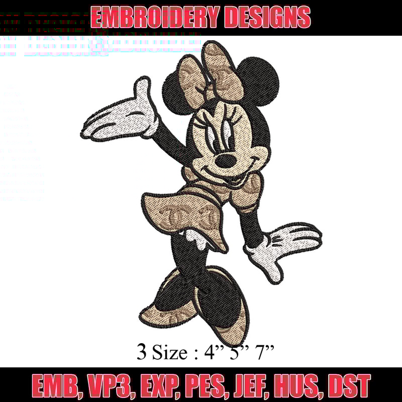 Minnie funny Embroidery Design, Gucci Embroidery, Brand Embroidery, Embroidery File, Logo shirt, Digital download.jpg