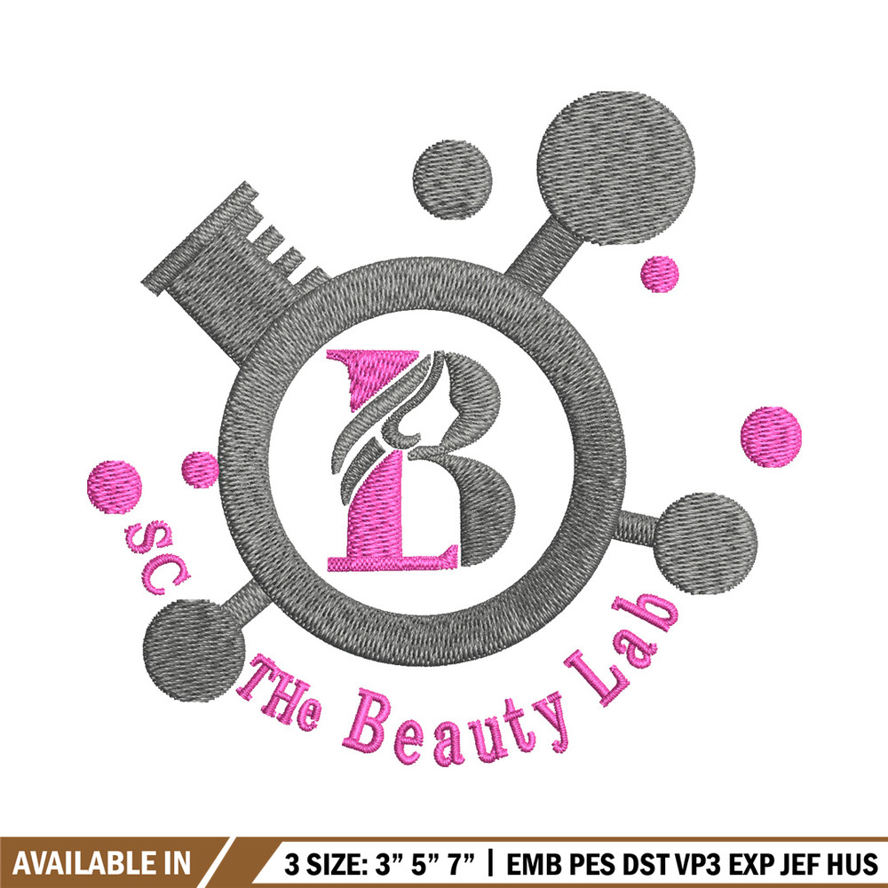 Beauty lab embroidery design, Logo embroidery, Embroidery file, Embroidery shirt, Emb design, Digital download.jpg