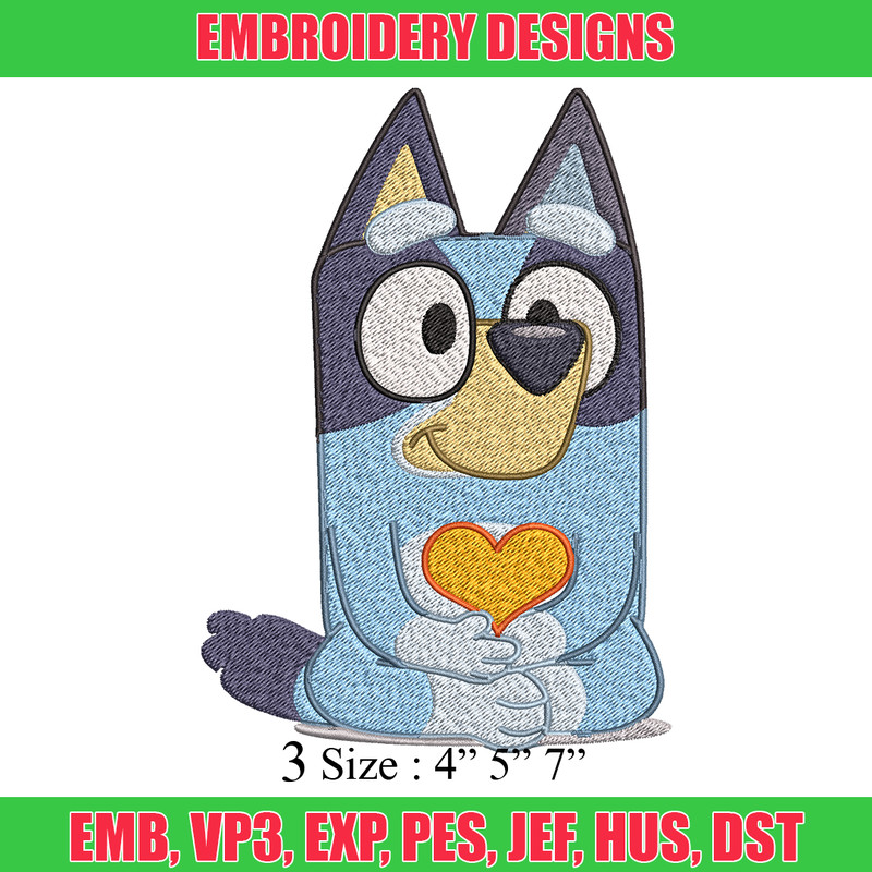 Bluey Embroidery, Bluey Cartoon Embroidery, cartoon Embroidery, Embroidery File, cartoon shirt, digital download..jpg