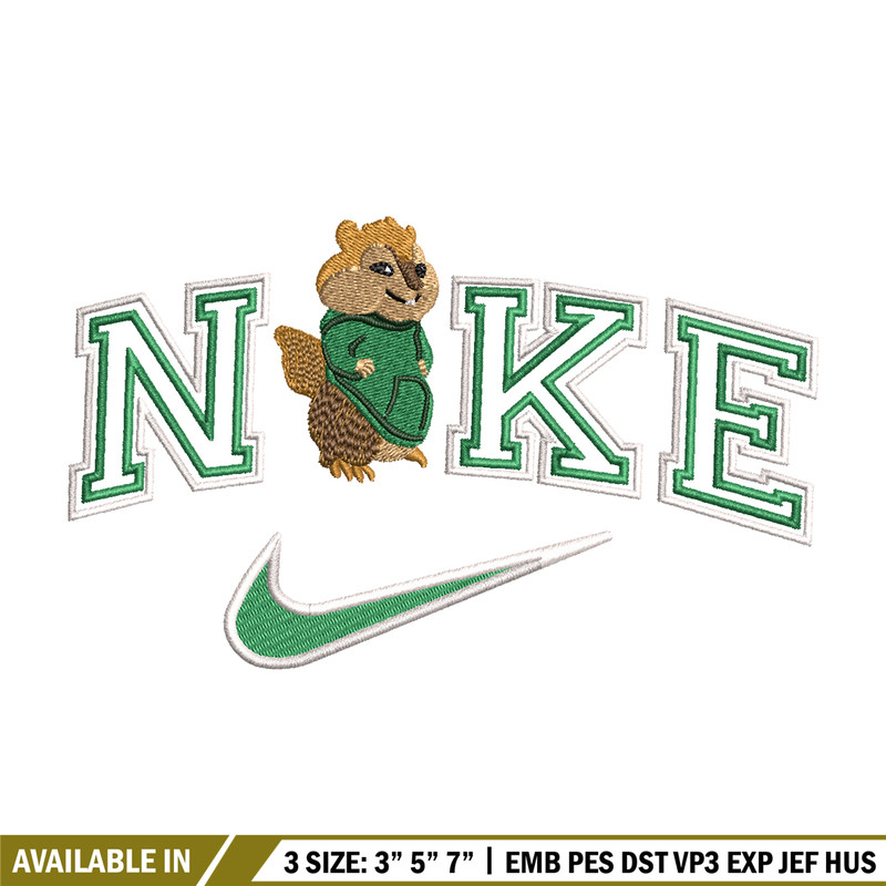 Beaver Nike embroidery design, Beaver embroidery, Nike design, animal shirt, Embroidery shirt, Instant download.jpg
