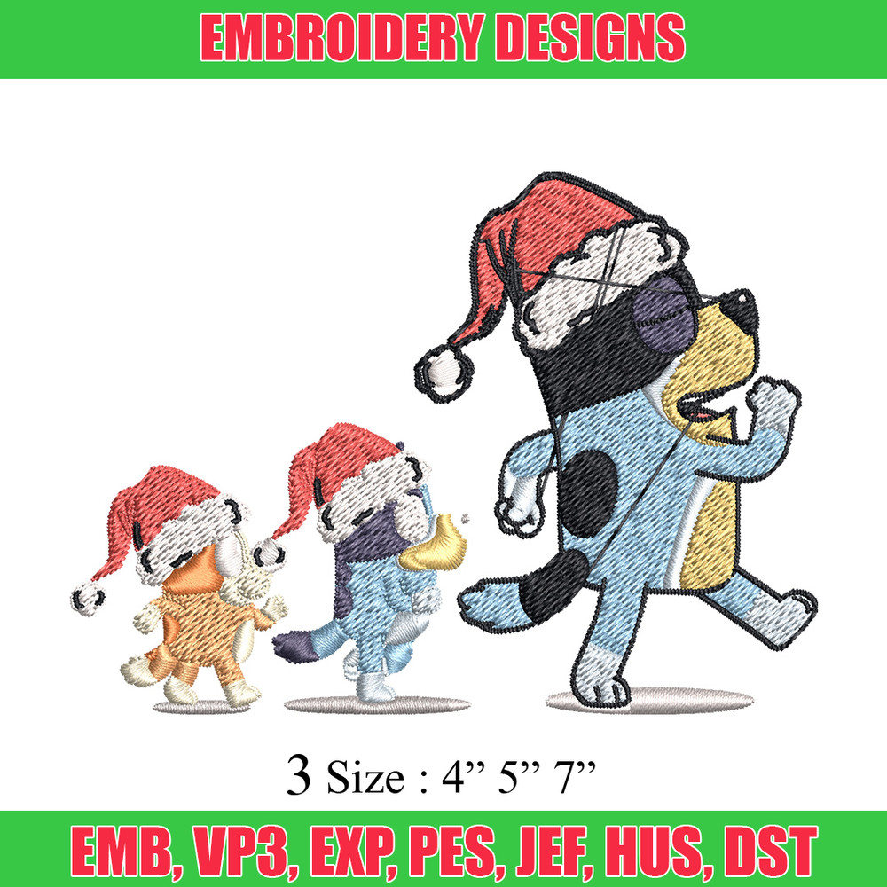 Bluey family Embroidery Design, Bluey Embroidery, Embroidery File, Brand Embroidery, Logo shirt, Digital download.jpg