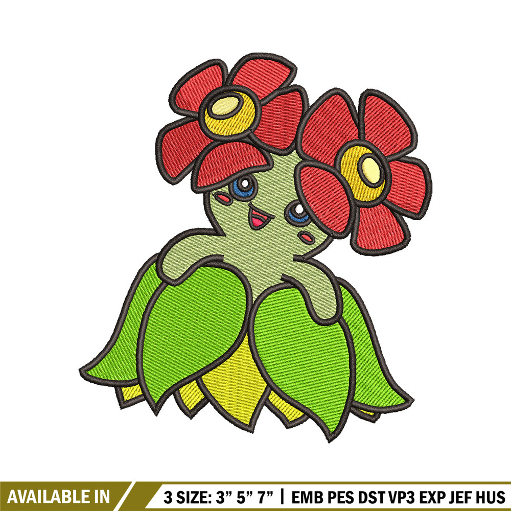 Bellossom embroidery design, Bellossom embroidery, Anime design, Embroidery shirt, Embroidery file, Digital download.jpg