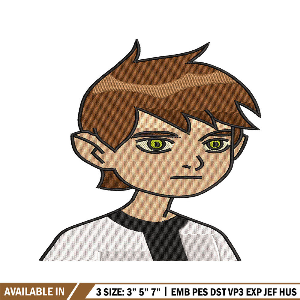 Ben Tennyson embroidery design, Benten embroidery, cartoon design, embroidery file, logo shirt, Digital download..jpg