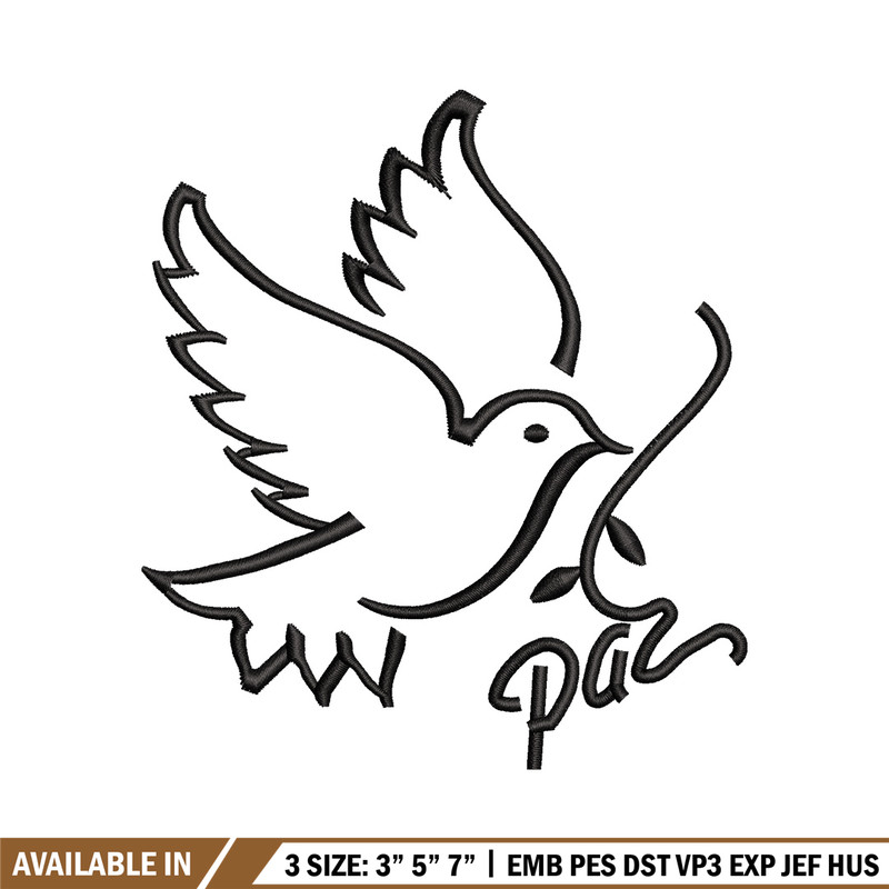 Bird logo embroidery design, Bird embroidery, Embroidery file, Embroidery shirt, Emb design, Digital download.jpg