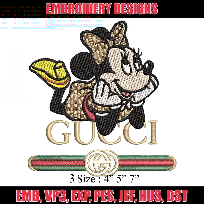 Minnie smile gucci Embroidery Design, Gucci Embroidery, Brand Embroidery, Logo shirt, Embroidery File, Digital download.jpg
