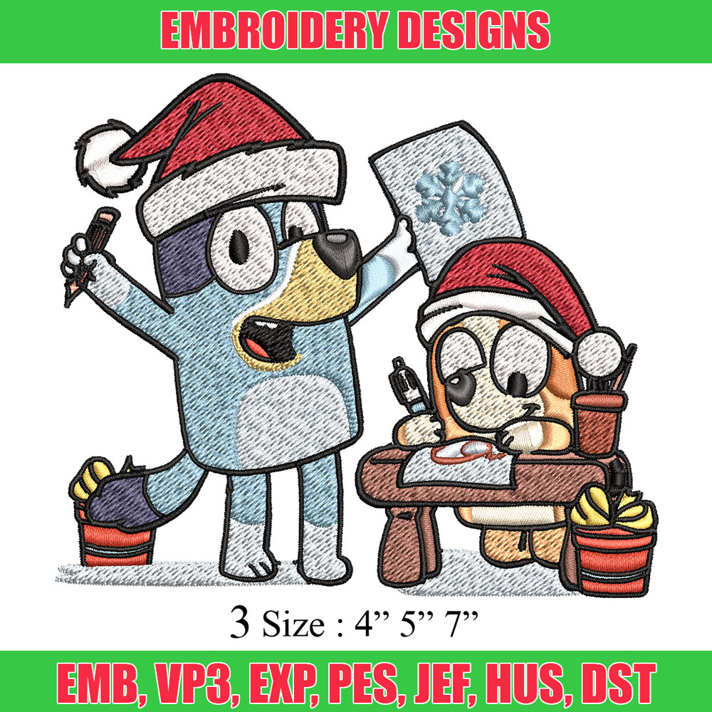 Bluey snow Embroidery Design, Bluey Embroidery, Embroidery File, Brand Embroidery, Logo shirt, Digital download.jpg