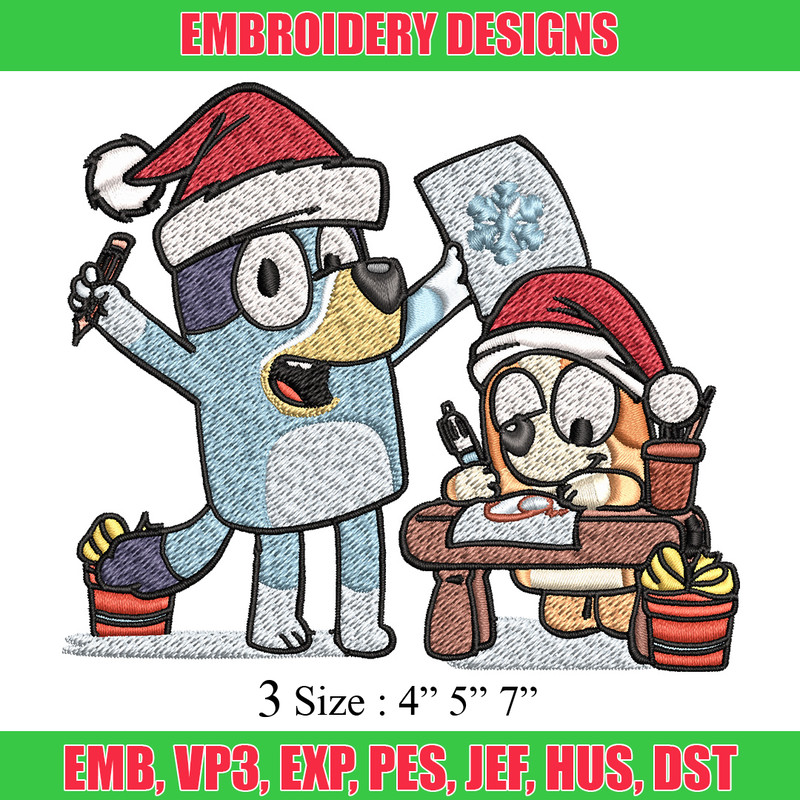 Bluey snow Embroidery Design, Bluey Embroidery, Embroidery File, Brand Embroidery, Logo shirt, Digital download.jpg