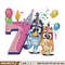 Bluey bingo 7th birthday Embroidery, Bluey birthday Embroidery, Embroidery File, cartoon design, Digital download..jpg