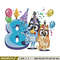 Bluey bingo 8th birthday Embroidery, Bluey birthday Embroidery, Embroidery File, cartoon design, Digital download..jpg