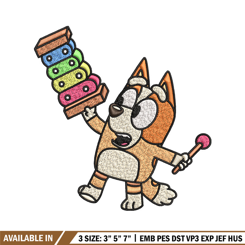 Bluey Bingo Embroidery, Bluey cartoon Embroidery, Embroidery File, cartoon design, cartoon shirt, Digital download..jpg