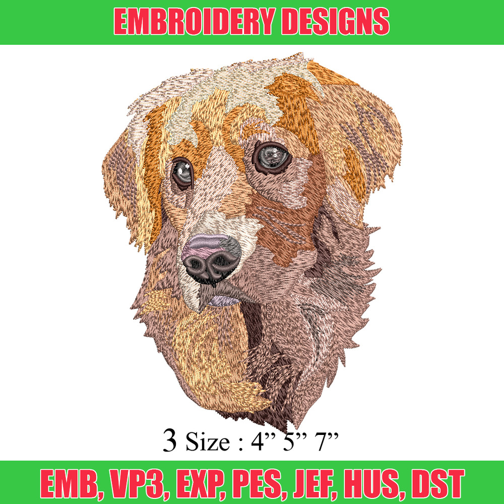 Brown dog embroidery design, brown dog embroidery, animal design, embroidery file, logo shirt, Digital download..jpg