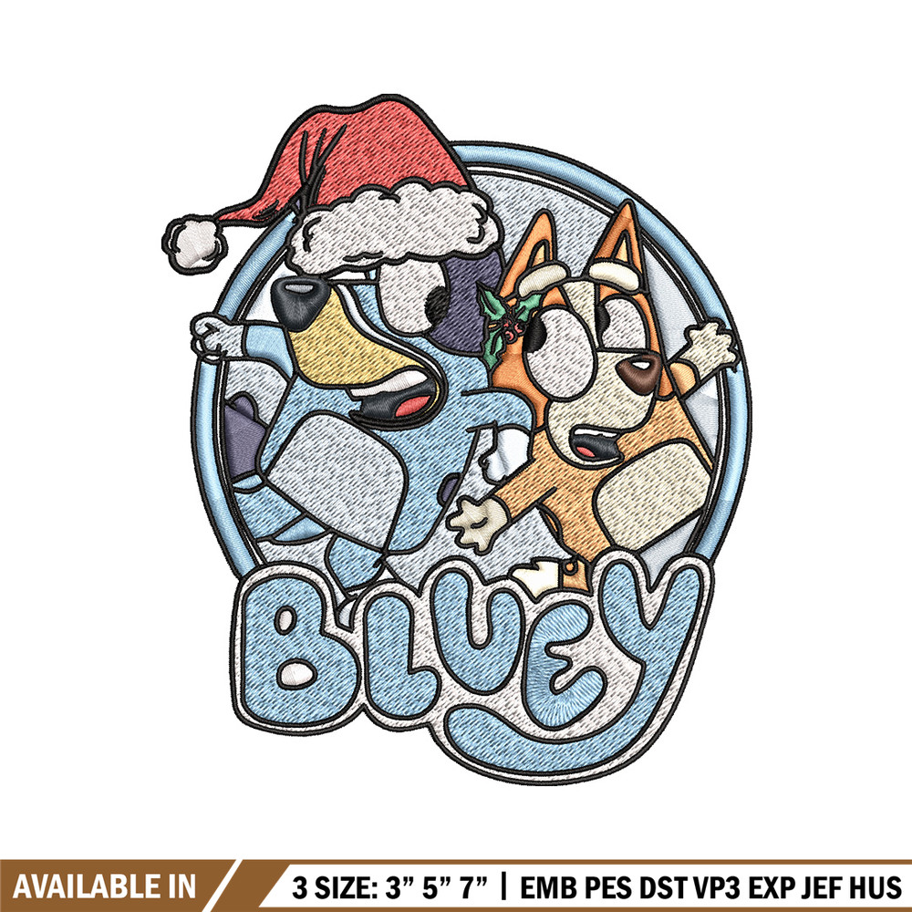 Bluey circle Embroidery Design, Bluey Embroidery, Embroidery File, Brand Embroidery, Logo shirt, Digital download.jpg