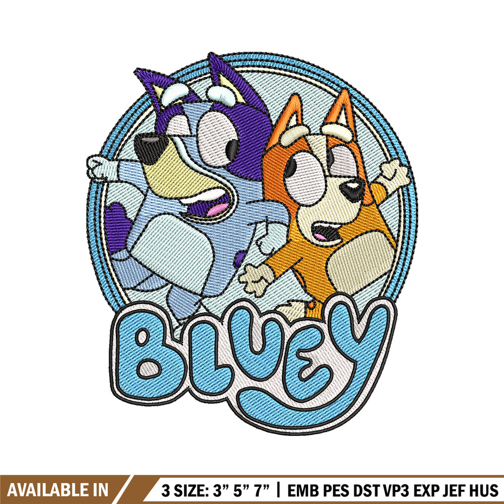 Bluey circle embroidery design, Bluey embroidery, Embroidery file, Embroidery shirt, Emb design, Digital download.jpg