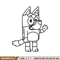 Bluey Coloring Pages Embroidery, Bluey Embroidery, Embroidery File, cartoon design, logo shirt, Digital download..jpg