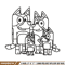 Bluey family Coloring Pages Embroidery, Bluey cartoon Embroidery, Embroidery File, cartoon design, Digital download..jpg
