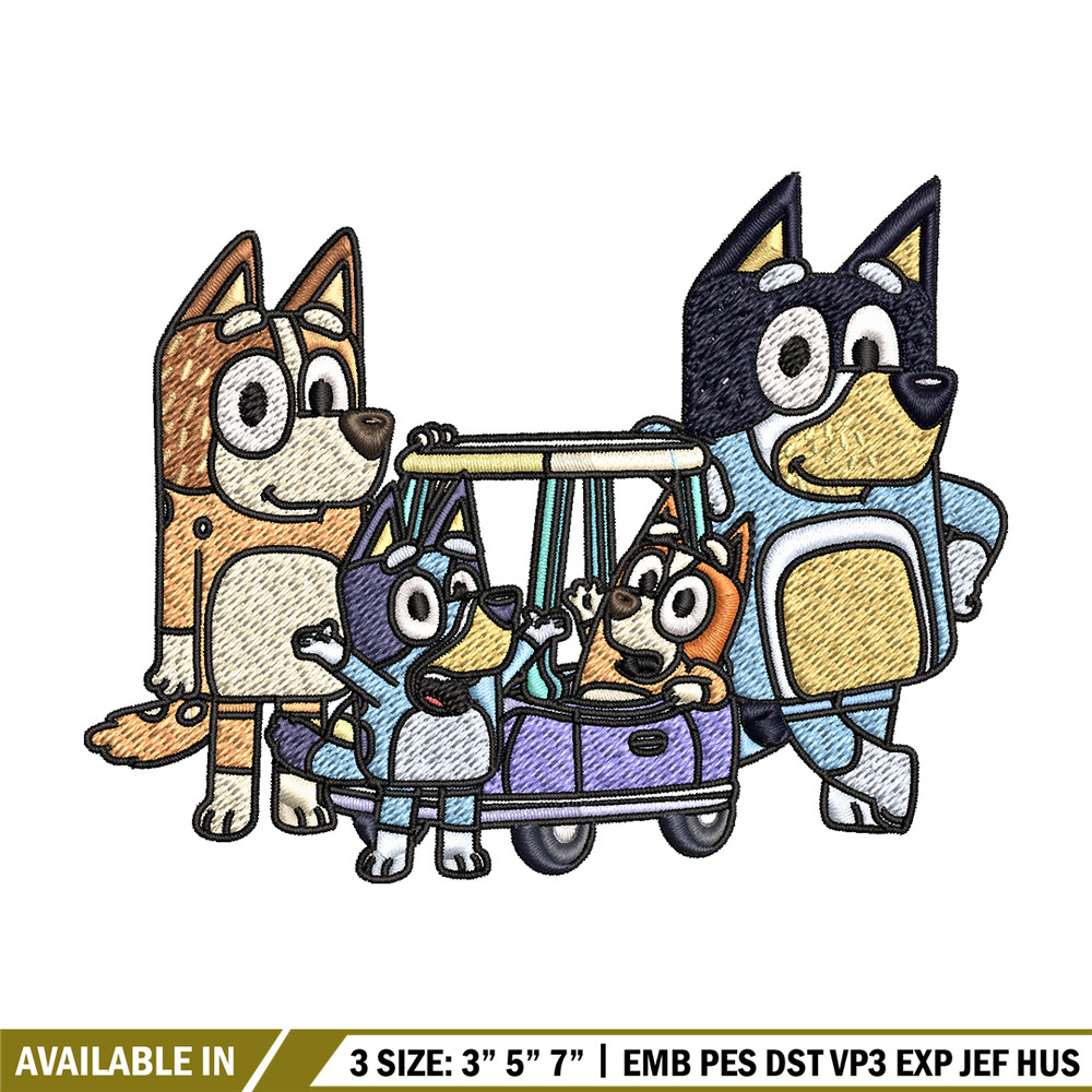 Bluey family embroidery design, Bluey Embroidery, Embroidery File, cartoon design, cartoon shirt, Digital download..jpg