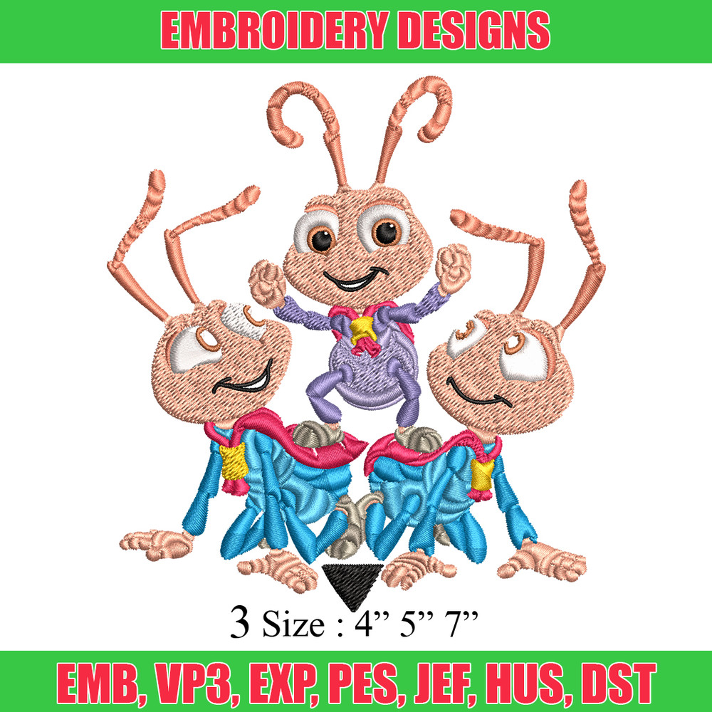 Bug's Life logo Embroidery design, Bug's Life logo Embroidery, cartoon design, Embroidery File, Digital download..jpg