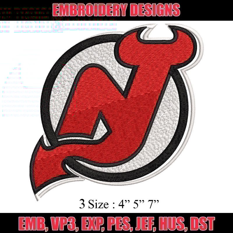 New Jersey Devils Embroidery Design, Brand Embroidery, Embroidery File, Logo shirt, Sport Embroidery, Digital download.jpg