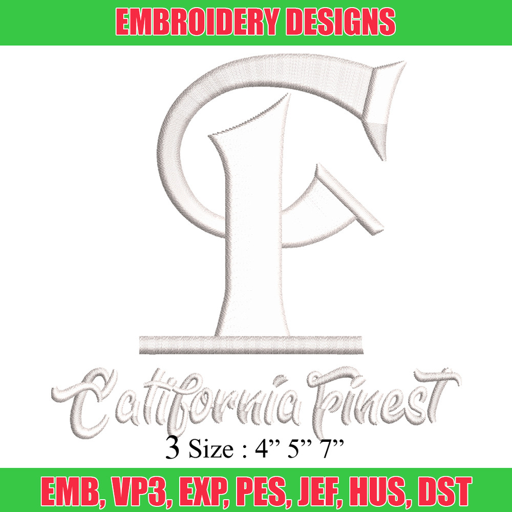 California Finest embroidery design, logo embroidery, logo design, embroidery file, logo shirt, Digital download..jpg