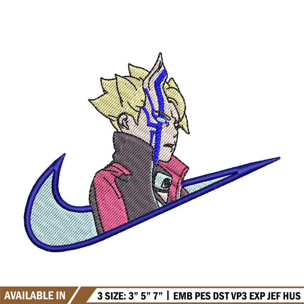 Boruto swoosh embroidery design, Naruto embroidery, Anime design, Embroidery shirt, Embroidery file,Digital download.jpg