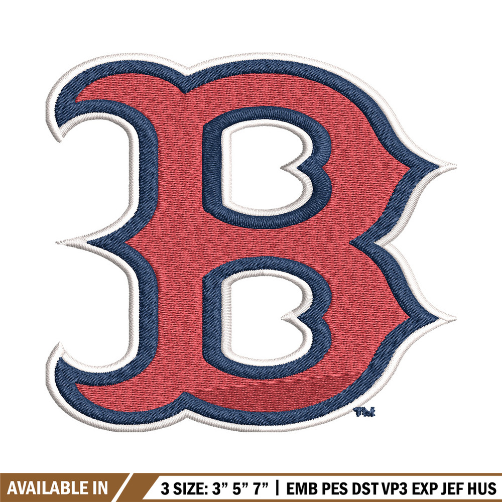 Boston Red Sox Embroidery Design, Logo Embroidery, MLB Embroidery, Embroidery File, Logo shirt, Digital download.jpg