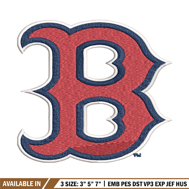 Boston Red Sox Embroidery Design, Logo Embroidery, MLB Embroidery, Embroidery File, Logo shirt, Digital download.jpg