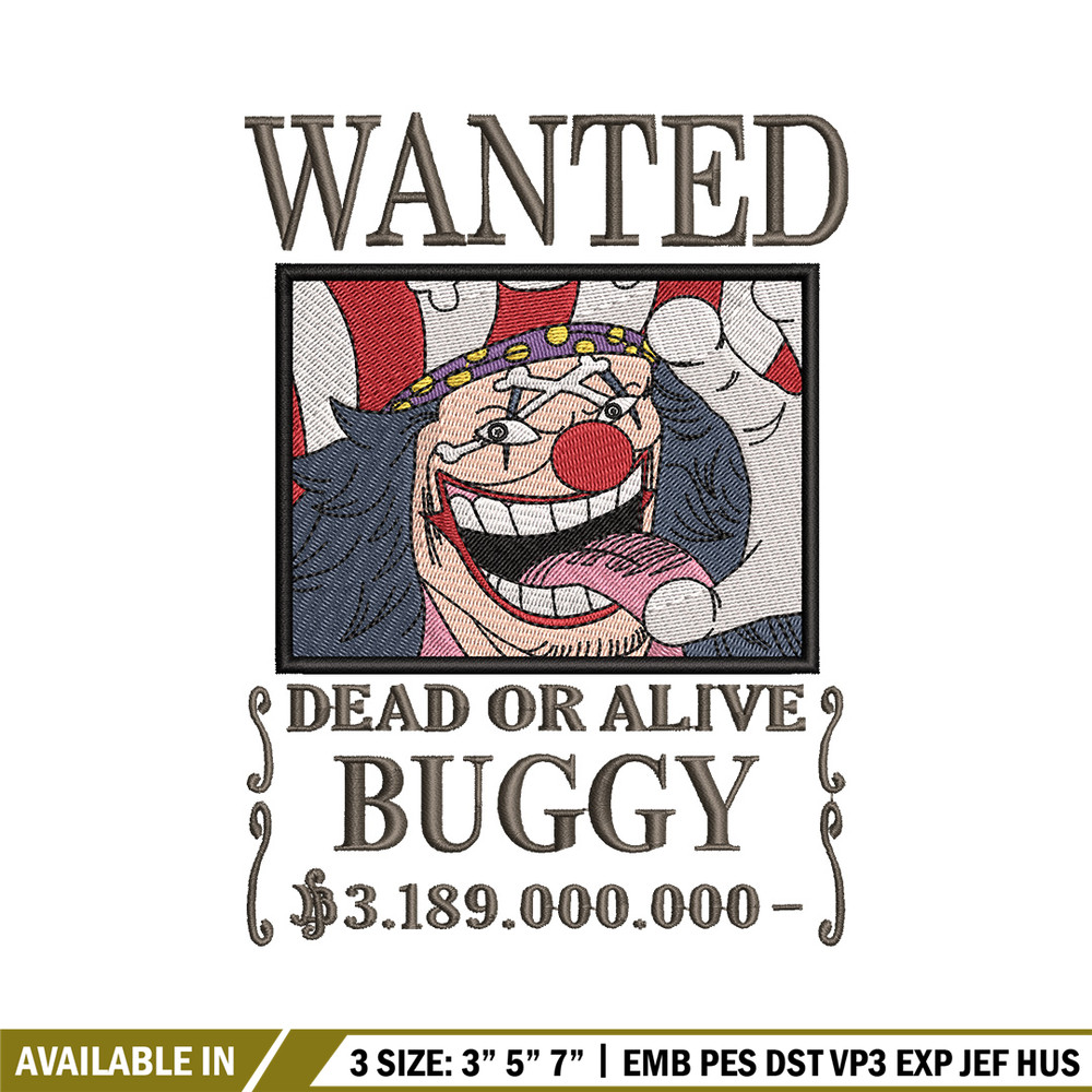 Bounty buggy embroidery design, One piece embroidery, Anime design, Embroidery shirt, Embroidery file,Digital download.jpg