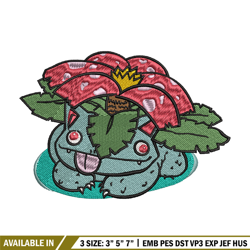 Bubasaur Pokemon embroidery design, Pokemon embroidery, Logo design, anime design, anime shirt, Digital download.jpg