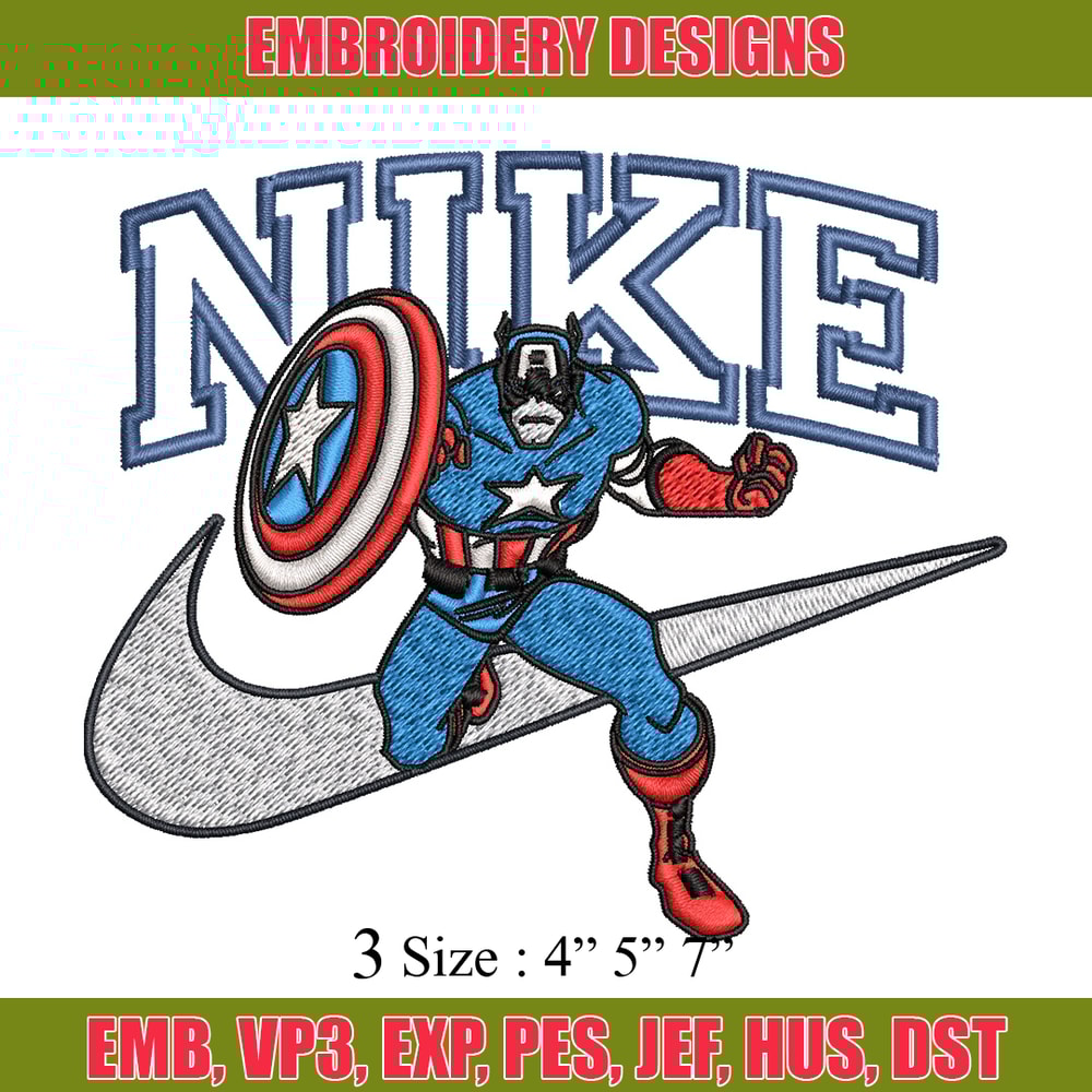 Nike captain america Embroidery Design, Brand Embroidery, Nike Embroidery, Embroidery File, Logo shirt, Digital download.jpg