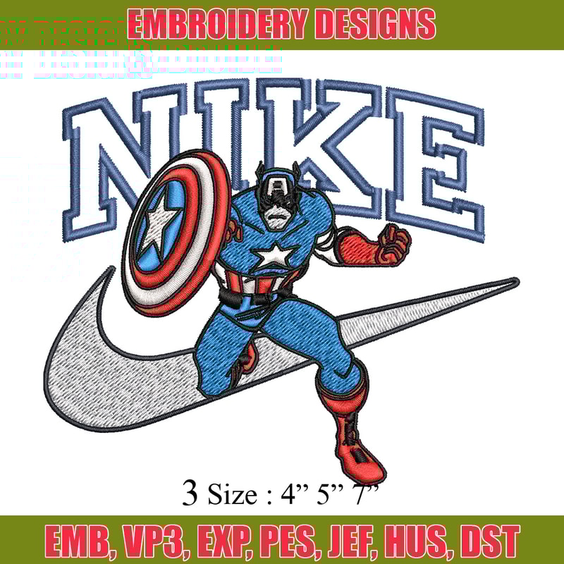 Nike captain america Embroidery Design, Brand Embroidery, Nike Embroidery, Embroidery File, Logo shirt, Digital download.jpg