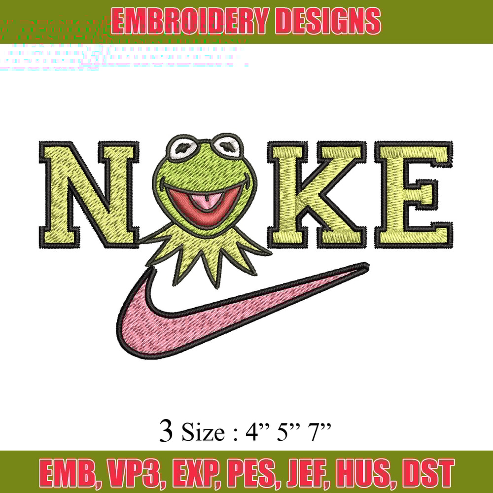Nike frog Embroidery Design, Brand Embroidery, Nike Embroidery, Embroidery File, Logo shirt, Digital download.jpg