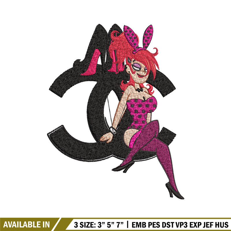 Bunny girl gucci Embroidery Design, Gucci Embroidery, Brand Embroidery, Embroidery File, Logo shirt, Digital download.jpg