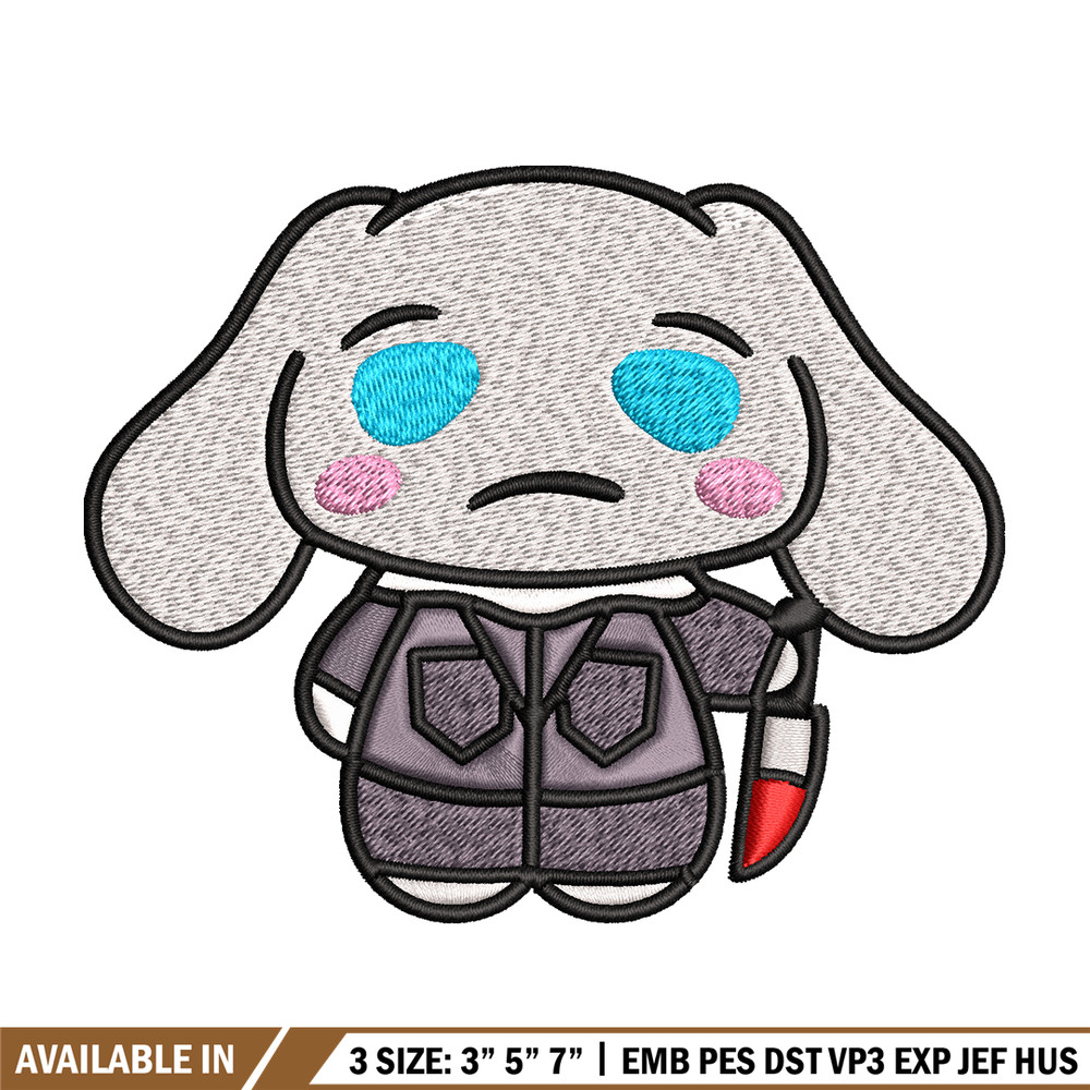 Bunny horror cartoon Embroidery design, Bunny horror Embroidery, logo design, Embroidery File, Instant download..jpg