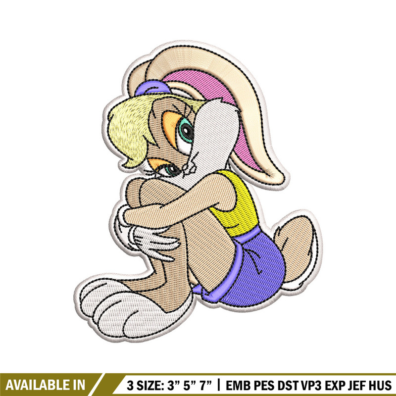 Bunny lady embroidery design, Cartoon embroidery, Embroidery file, Embroidery shirt, Emb design, Digital download.jpg