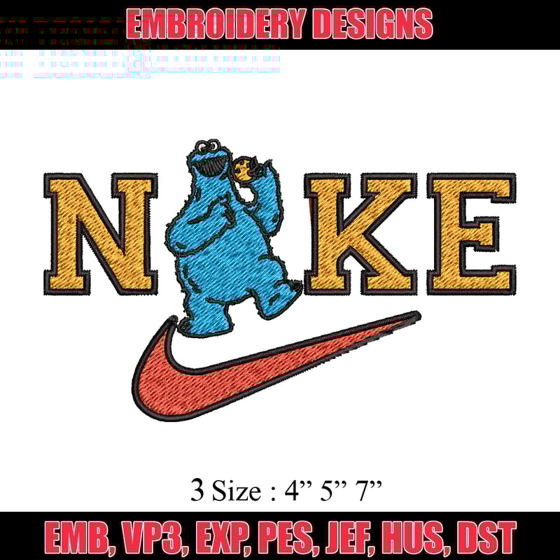 Nike green cartoon Embroidery Design, Nike Embroidery, Brand Embroidery, Embroidery File, Logo shirt, Digital download.jpg