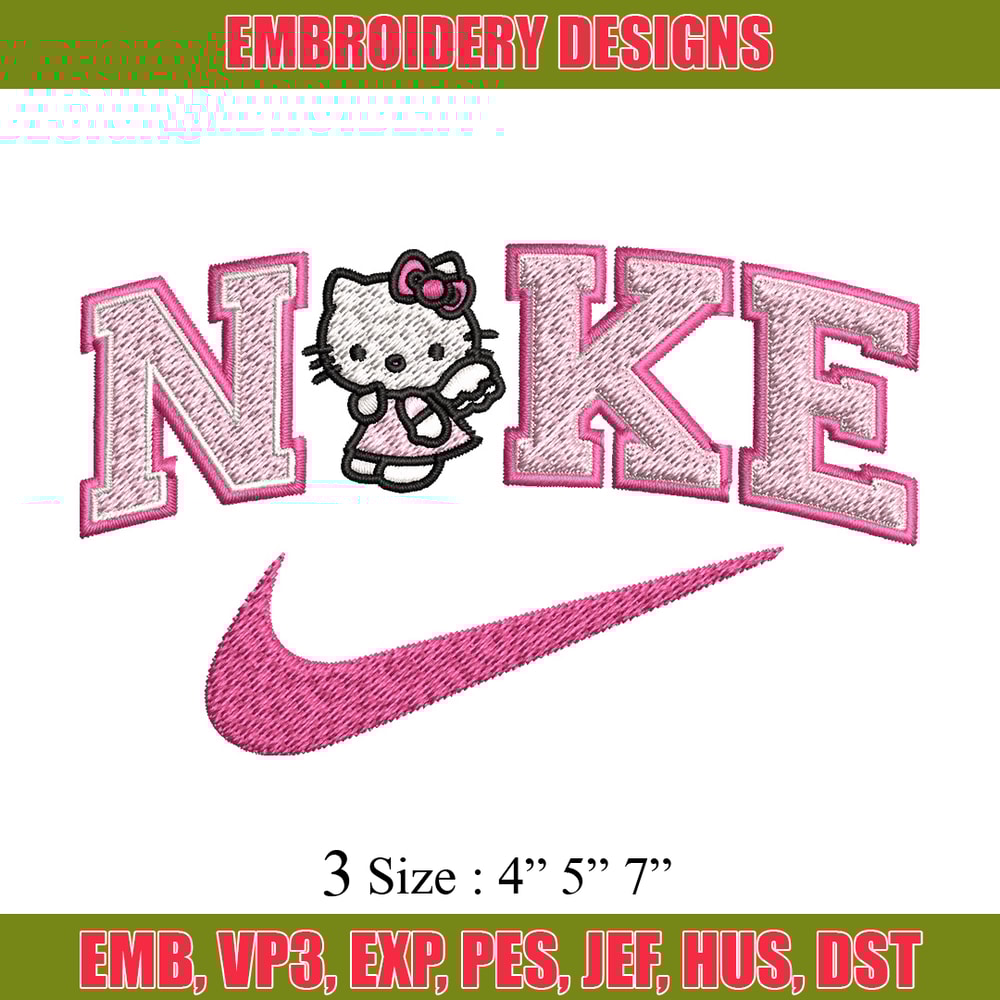 Nike kitty Embroidery Design, Hello kitty Embroidery, Nike Embroidery, Embroidery File, Logo shirt, Digital download.jpg